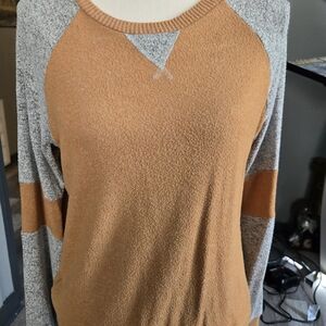 Orange and Gray Raglan Sweater
